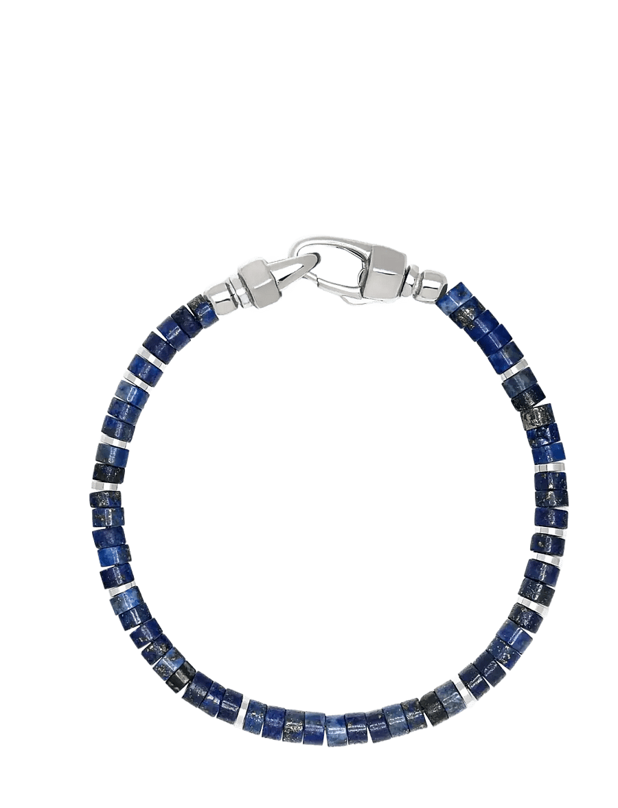 Nialaya - Blue Lapis Heishi Bracelet - käevõrud - blue - 1