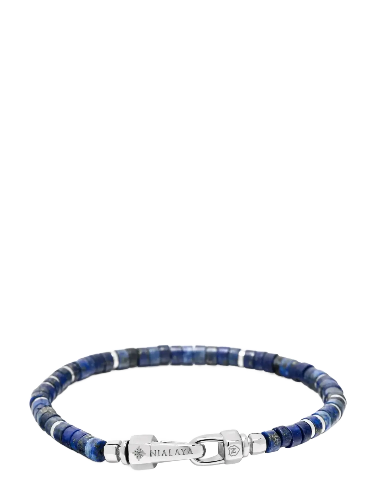 Nialaya - Blue Lapis Heishi Bracelet - bracelets - blue - 2