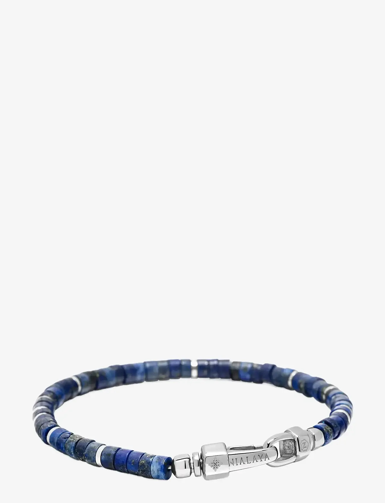 Nialaya - Blue Lapis Heishi Bracelet - armband - blue - 3