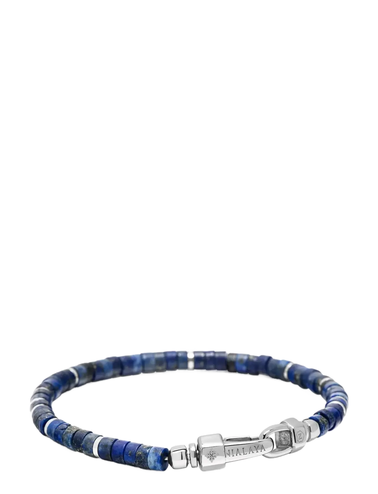 Nialaya - Blue Lapis Heishi Bracelet - bracelets - blue - 3