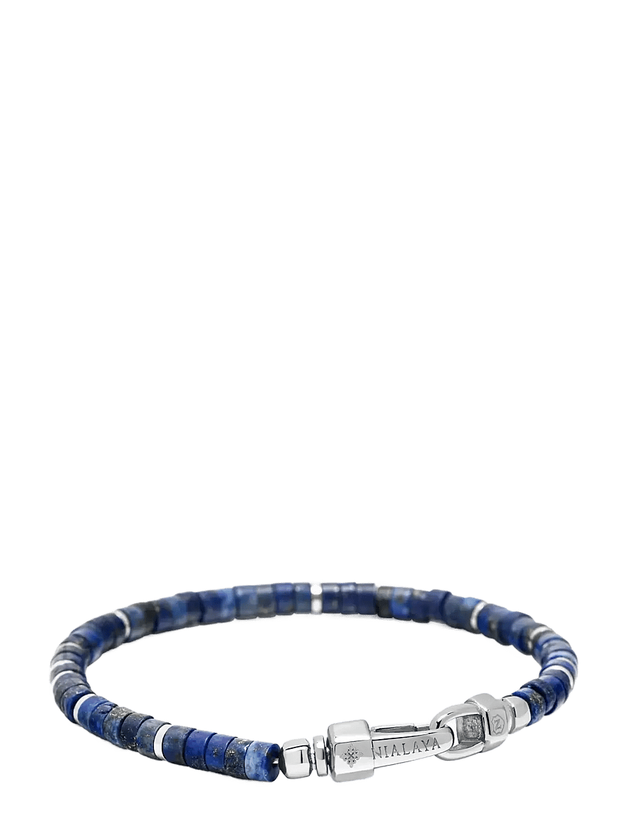 Nialaya - Blue Lapis Heishi Bracelet - käevõrud - blue - 3