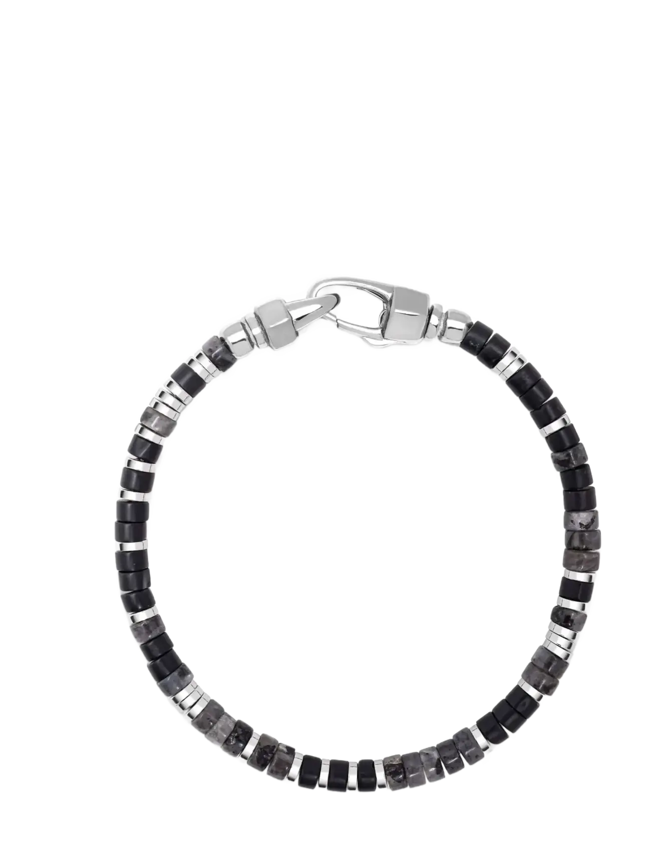 Nialaya Midnight Onyx Heishi Bracelet - Rannekorut - BLACK / black