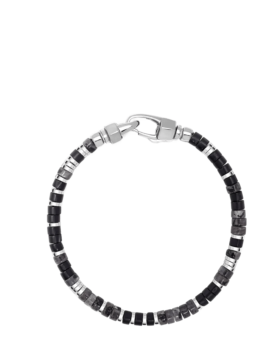 Nialaya - Midnight Onyx Heishi Bracelet - armbånd - black - 1
