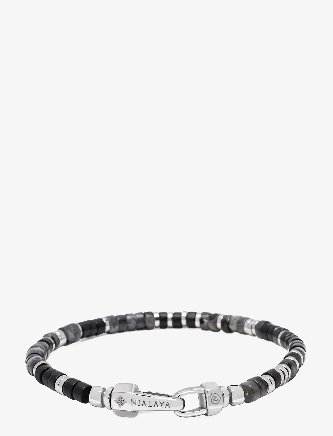 Nialaya - Midnight Onyx Heishi Bracelet - armband - black - 2