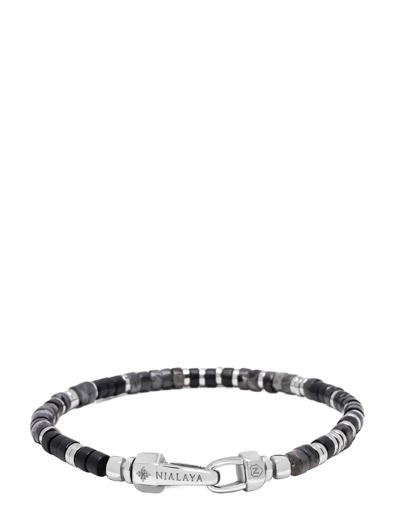 Nialaya - Midnight Onyx Heishi Bracelet - armbånd - black - 2
