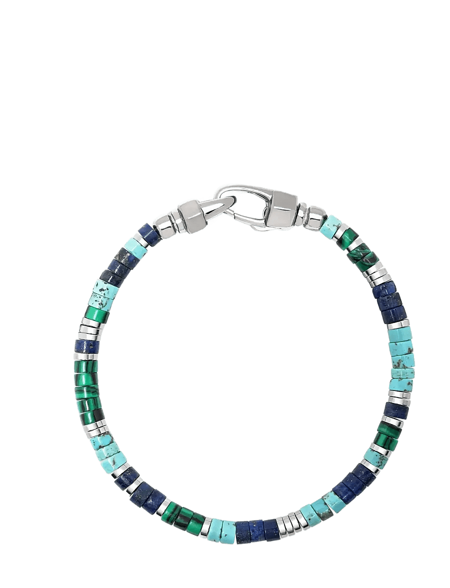 Nialaya - Riviera Ocean Heishi Bracelet - armbänder - blue - 1