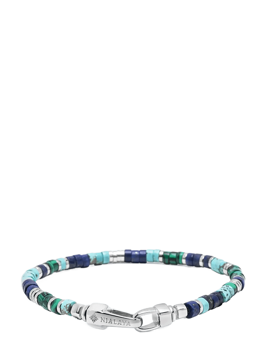 Nialaya - Riviera Ocean Heishi Bracelet - armbänder - blue - 2