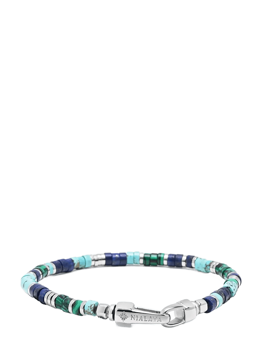 Nialaya - Riviera Ocean Heishi Bracelet - armbänder - blue - 3