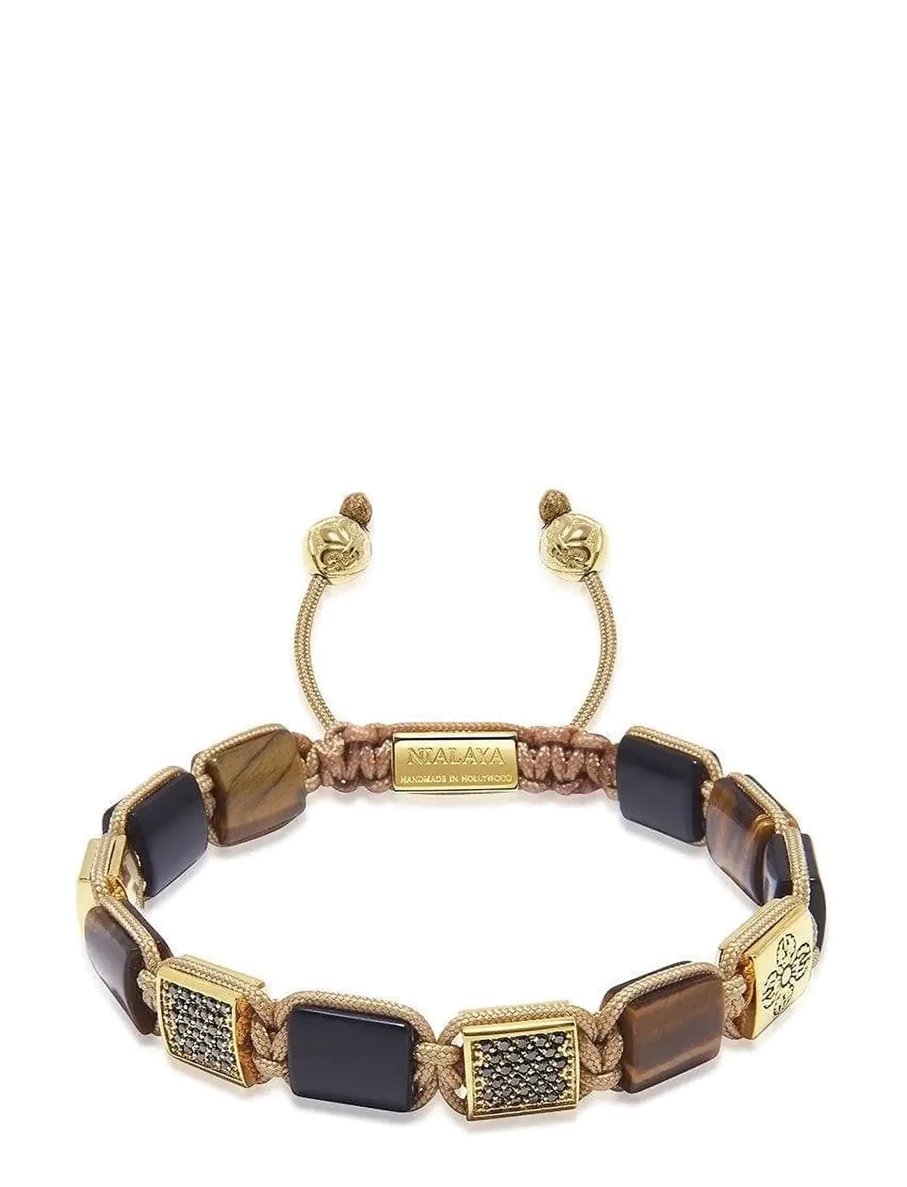 Nialaya The Dorje Flatbead Collection - Matte Onyx and Brown Tiger Eye - Aksessuaarid - BROWN
BLACK
GOLD / brown