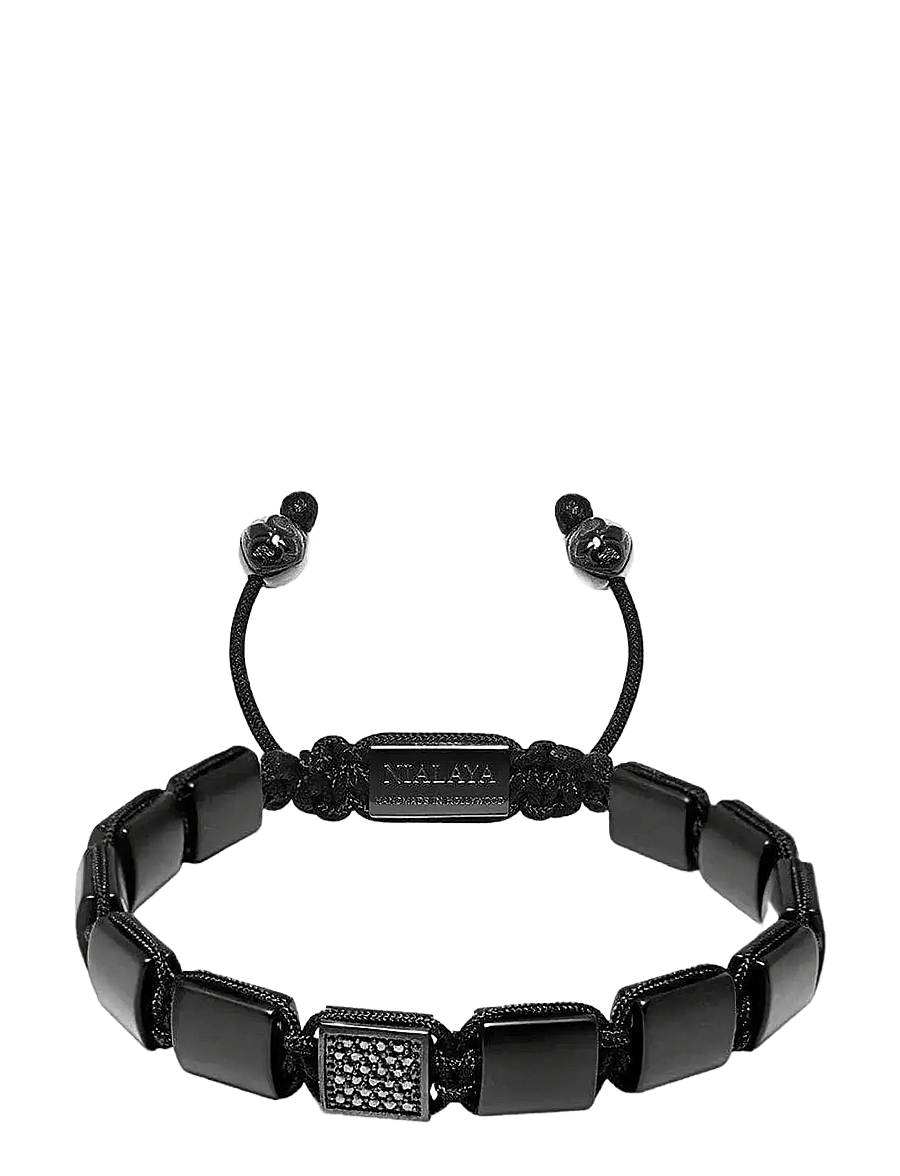 Nialaya - The CZ Flatbead Collection - Matte Onyx - käevõrud - black - 1