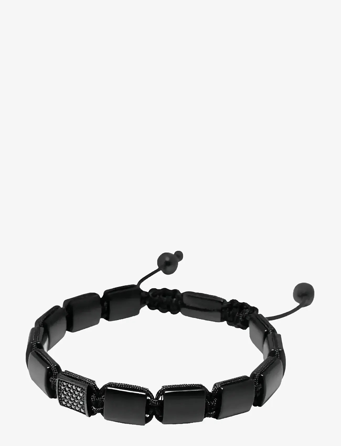 Nialaya - The CZ Flatbead Collection - Matte Onyx - rokassprādzes - black - 2