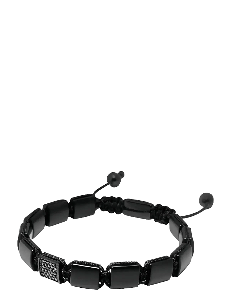 Nialaya - The CZ Flatbead Collection - Matte Onyx - käevõrud - black - 2