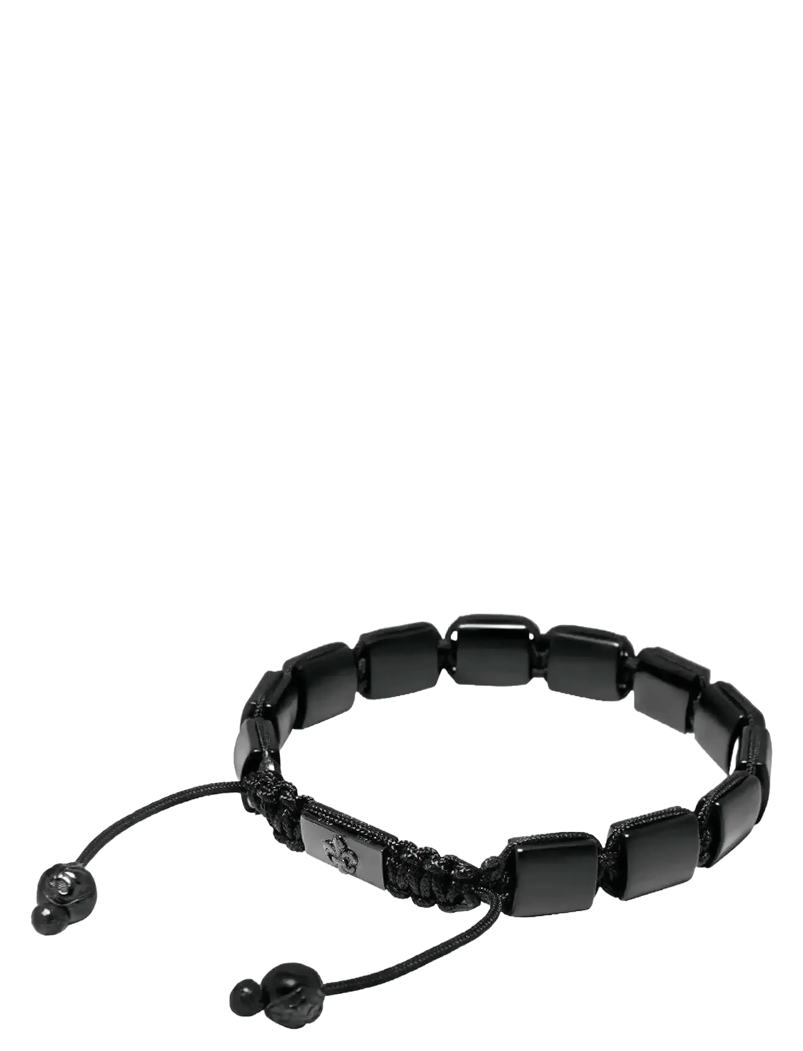 Nialaya - The CZ Flatbead Collection - Matte Onyx - armbänder - black - 3
