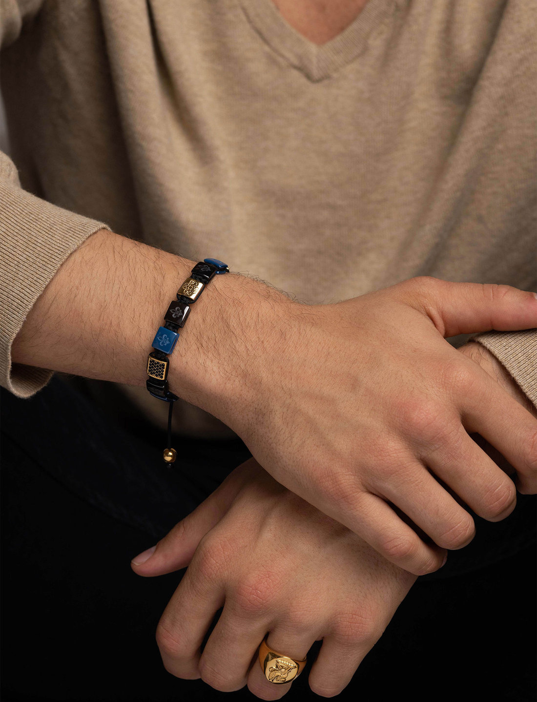 Black ceramic bracelet mens deals