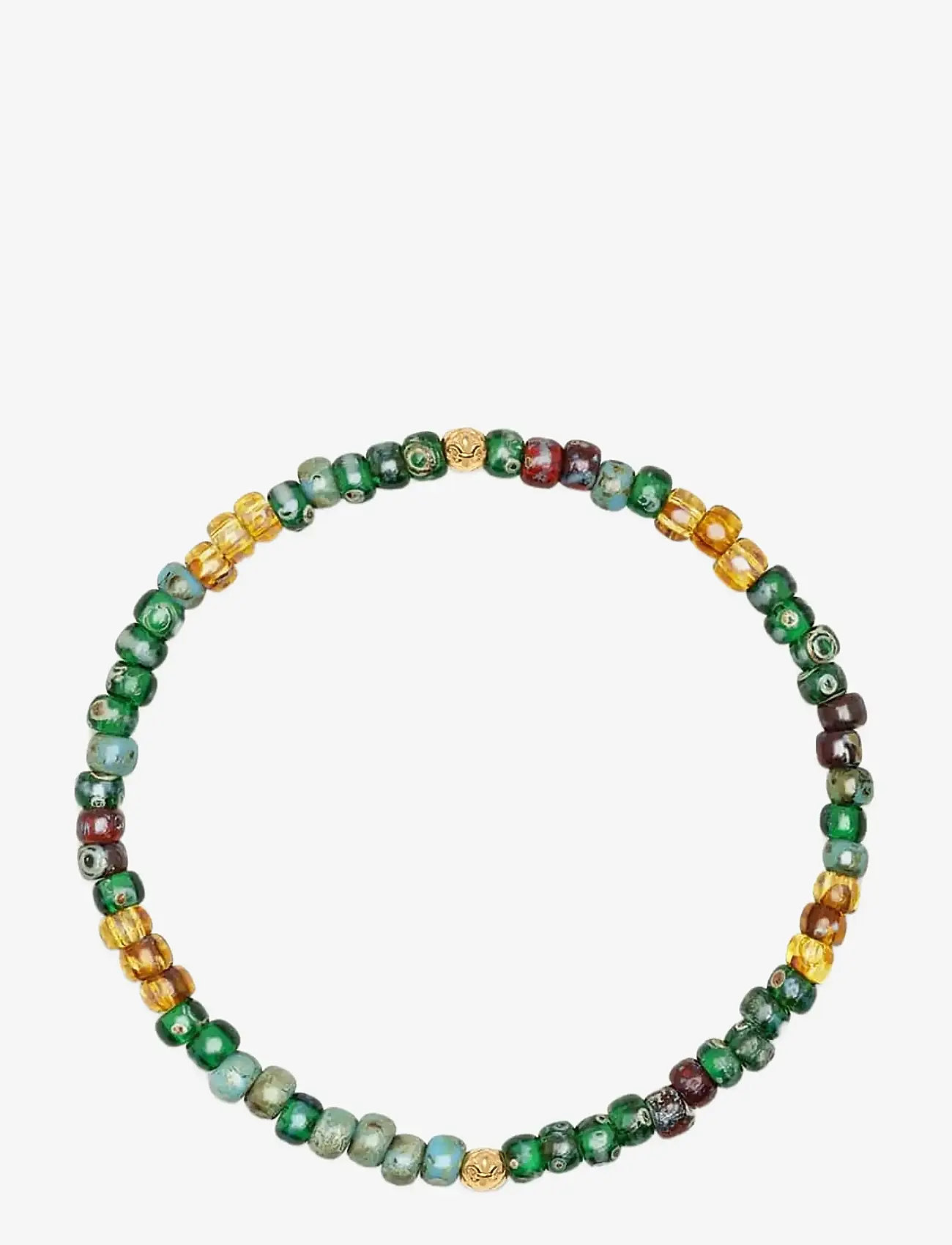 Nialaya - Wristband with Green Miyuki Beads - armbänder - green - 1