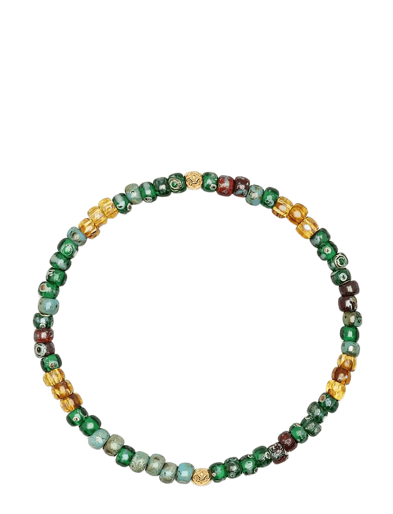 Nialaya - Wristband with Green Miyuki Beads - armbänder - green - 1