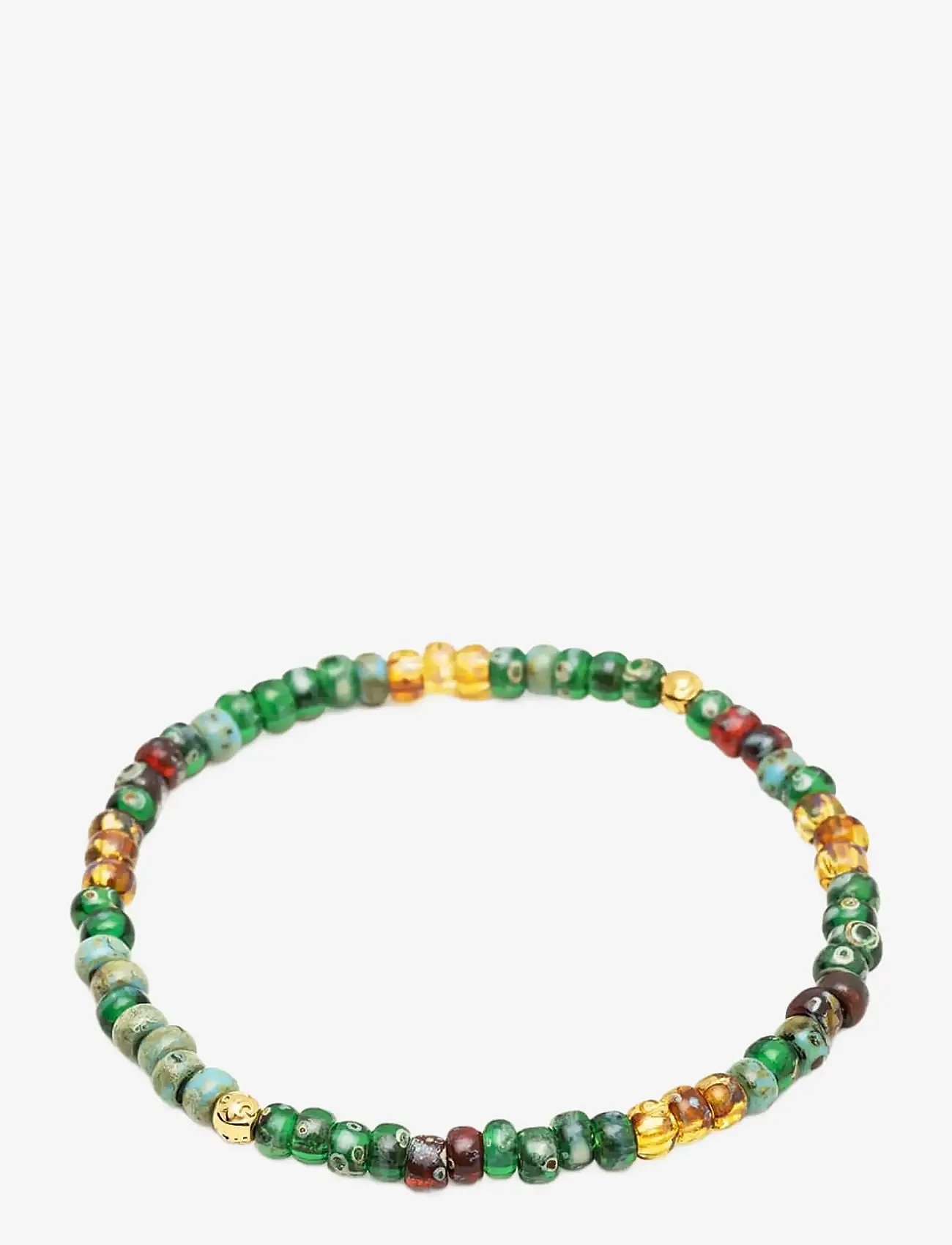 Nialaya - Wristband with Green Miyuki Beads - armbänder - green - 2