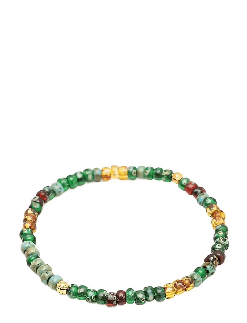 Nialaya - Wristband with Green Miyuki Beads - armbänder - green - 2