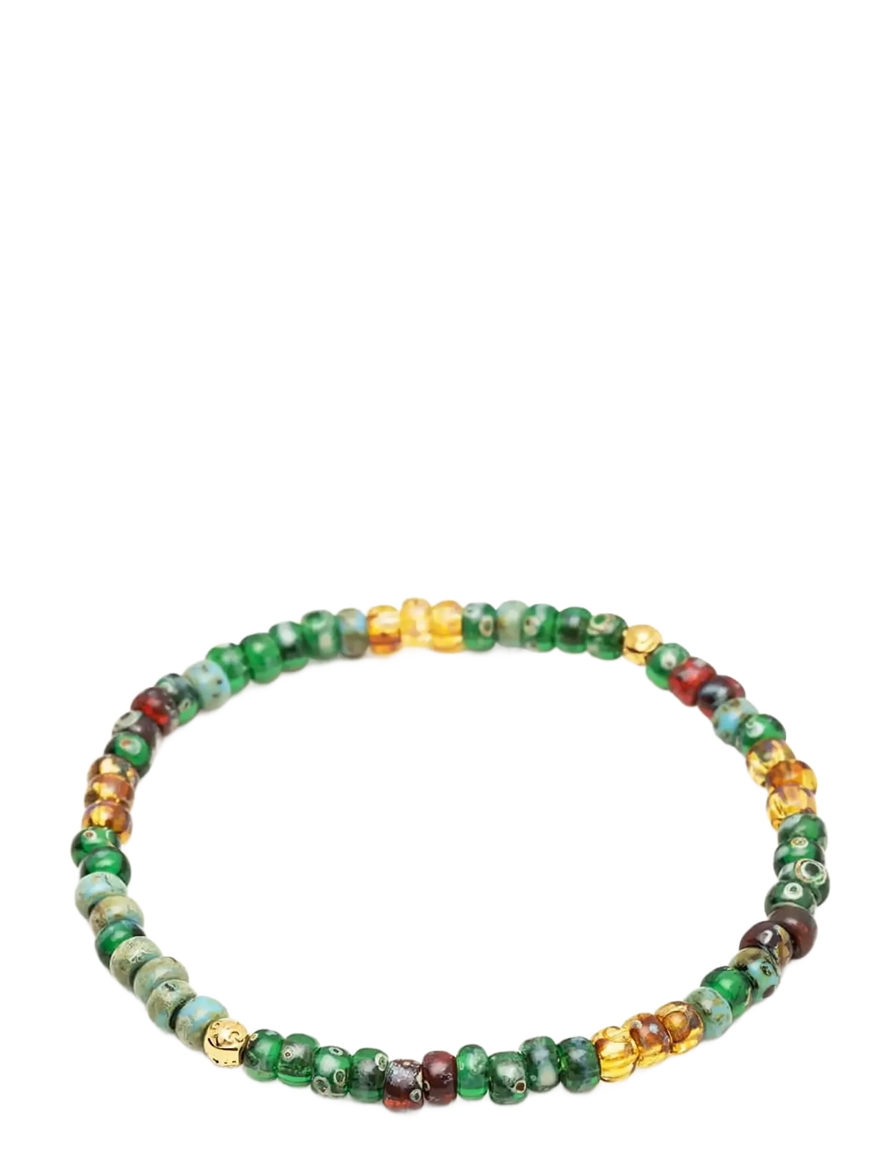Nialaya - Wristband with Green Miyuki Beads - armband - green - 2