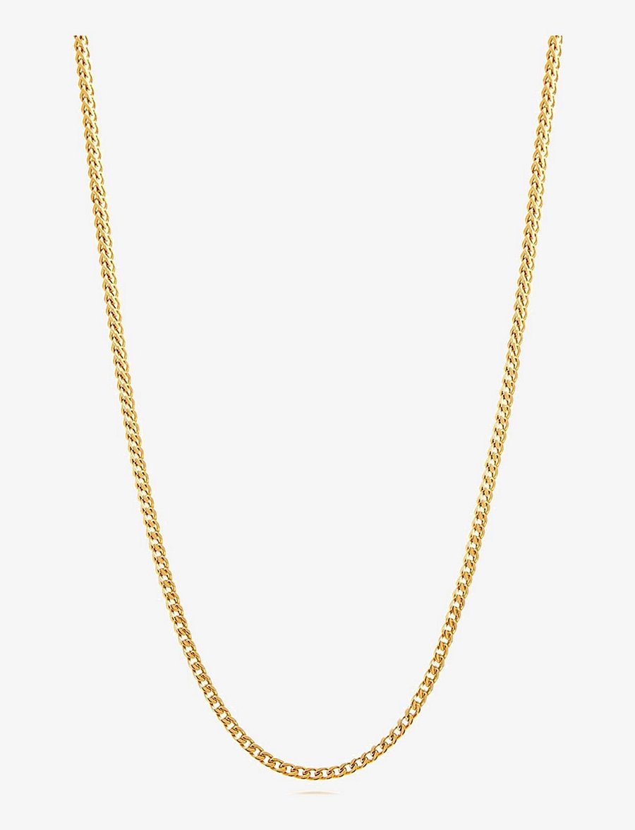 Nialaya - Men's Squared Gold Chain - kaelakeed - gold - 1