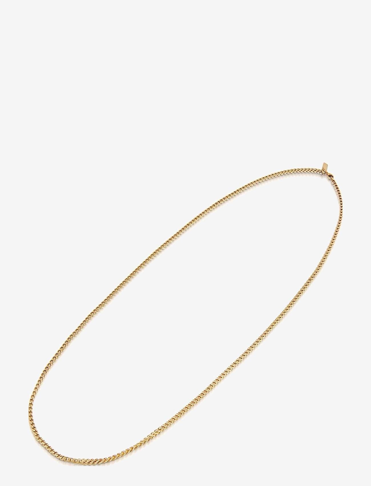 Nialaya - Men's Squared Gold Chain - halsketten - gold - 2