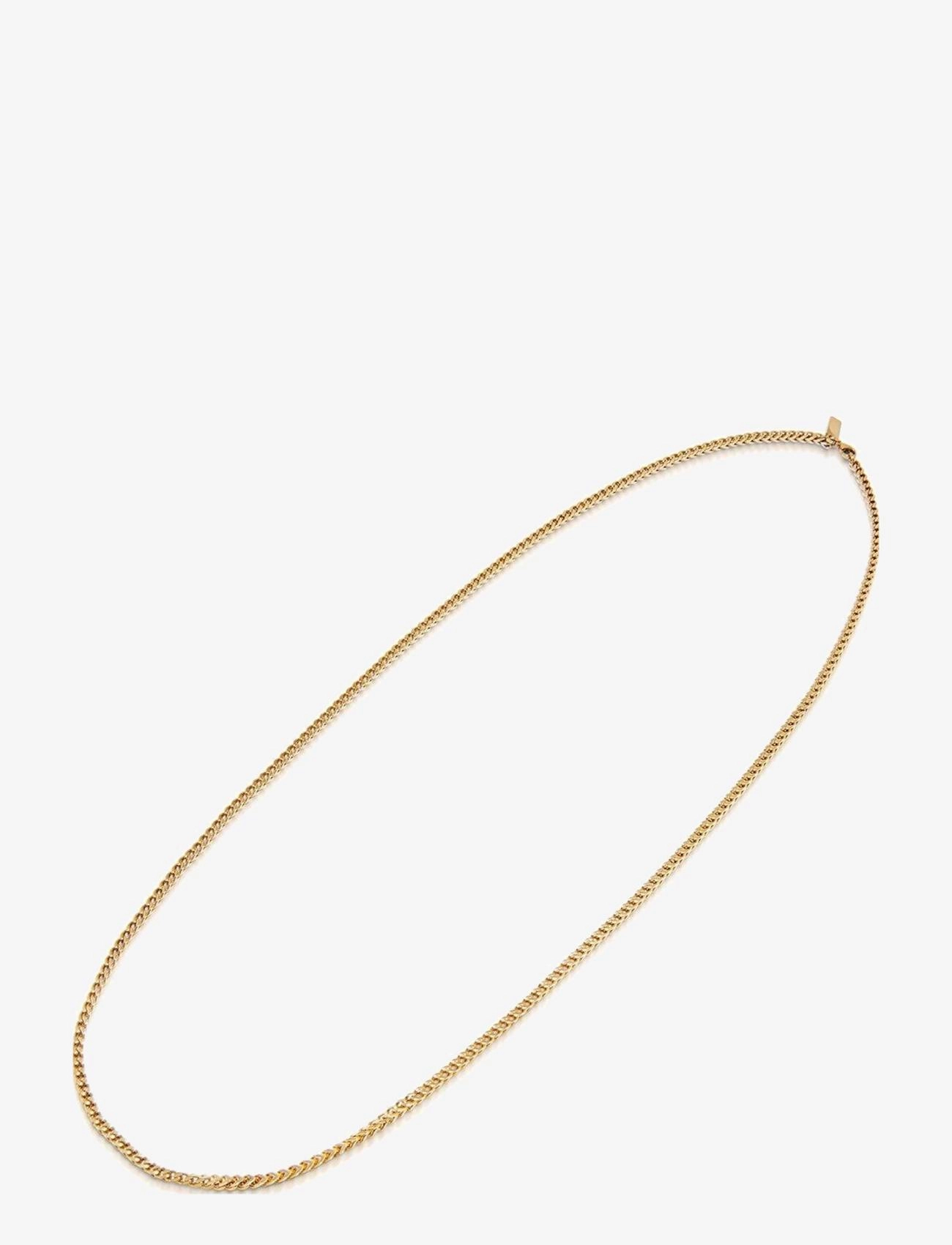 Nialaya - Men's Squared Gold Chain - halsband - gold - 2