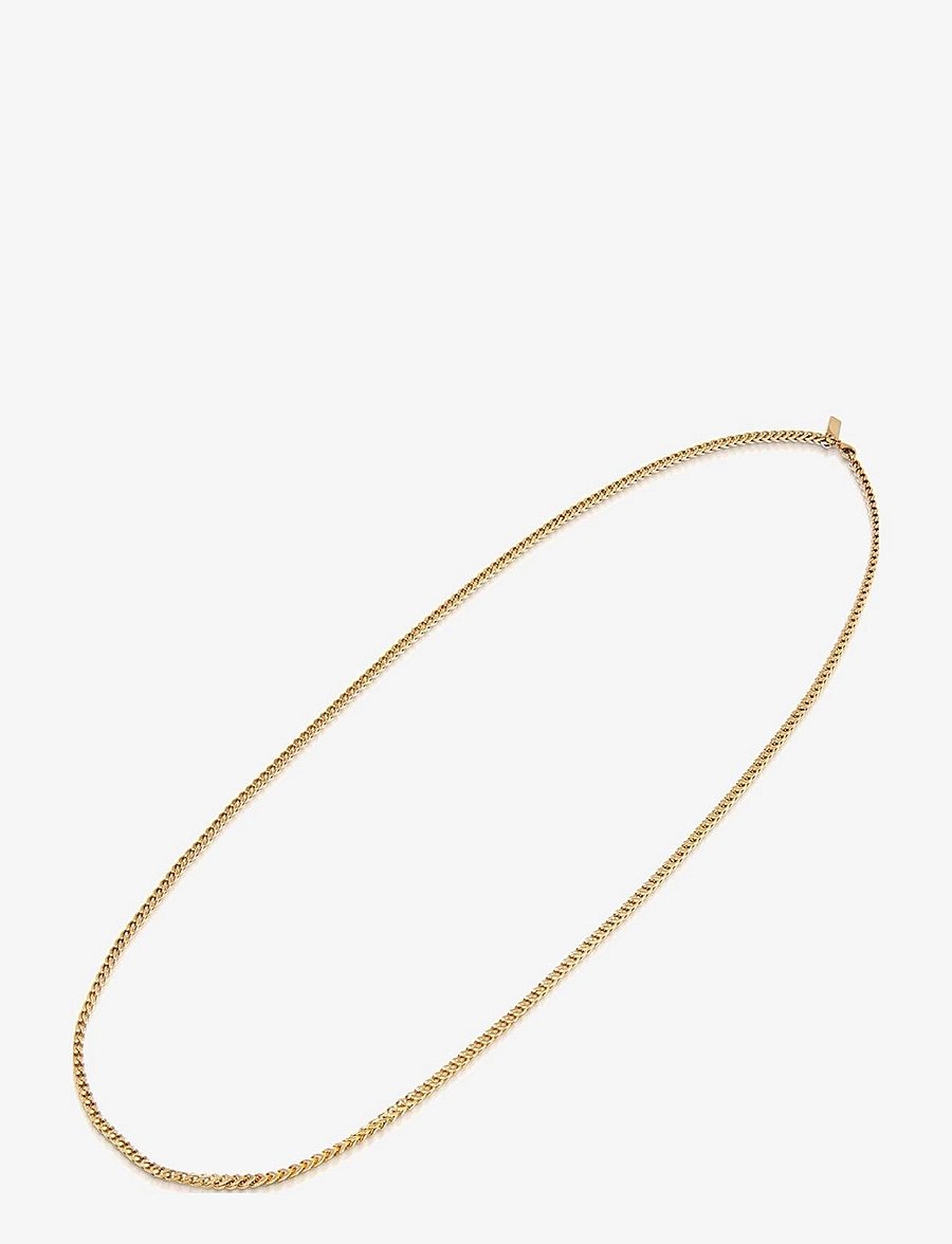 Nialaya - Men's Squared Gold Chain - kaelakeed - gold - 2