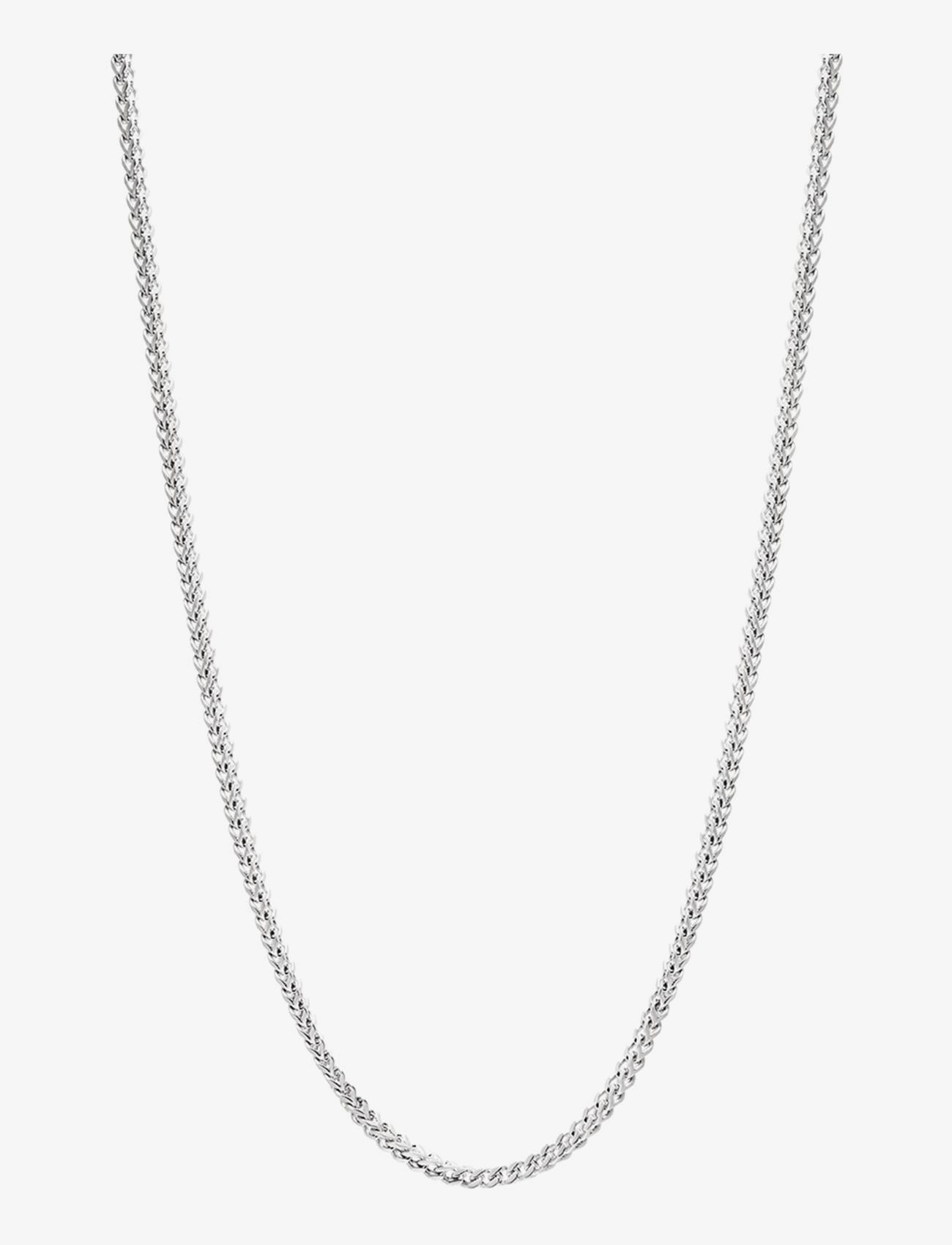 Nialaya Men's Squared Silver Chain - Vėriniai - SILVER / silver