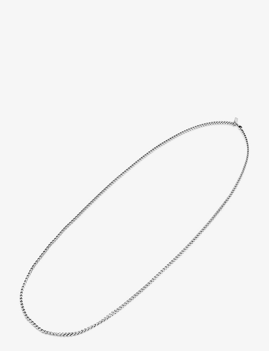 Nialaya - Men's Squared Silver Chain - halsketten - silver - 2
