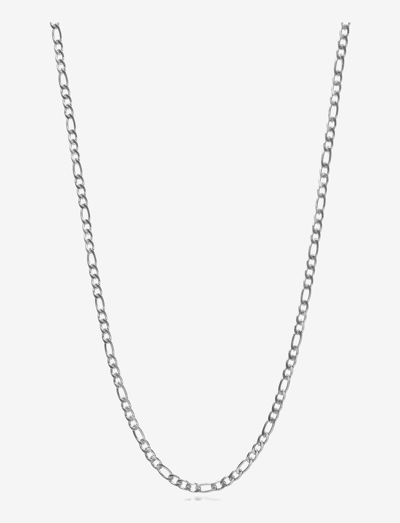 Nialaya - Men's Silver Figaro Chain in 3mm - halsketten - silver - 1