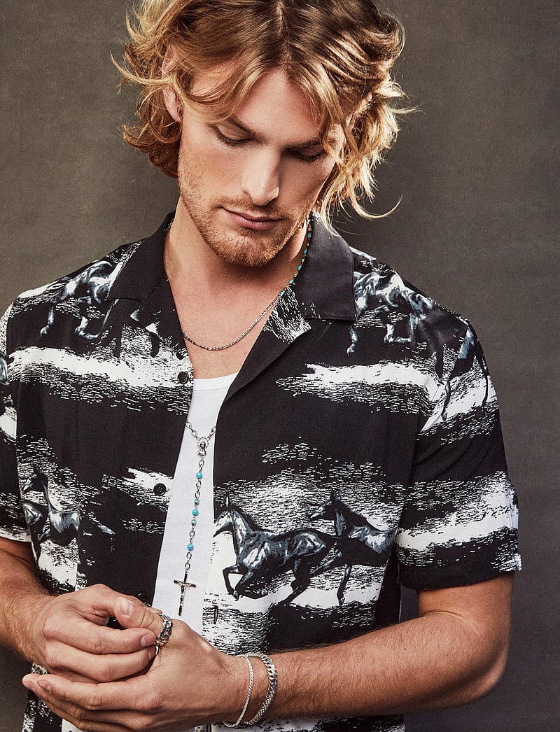 Nialaya - Men's Silver Figaro Chain in 3mm - halsketten - silver - 2