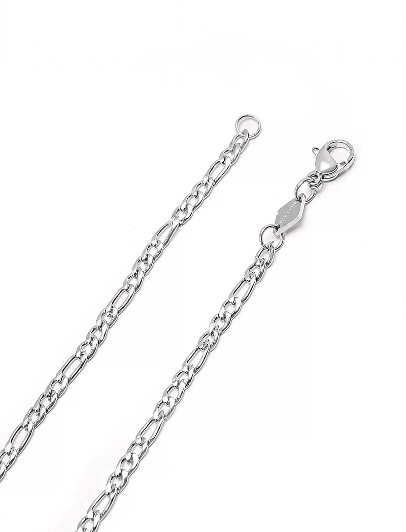Nialaya - Men's Silver Figaro Chain in 3mm - halsketten - silver - 3