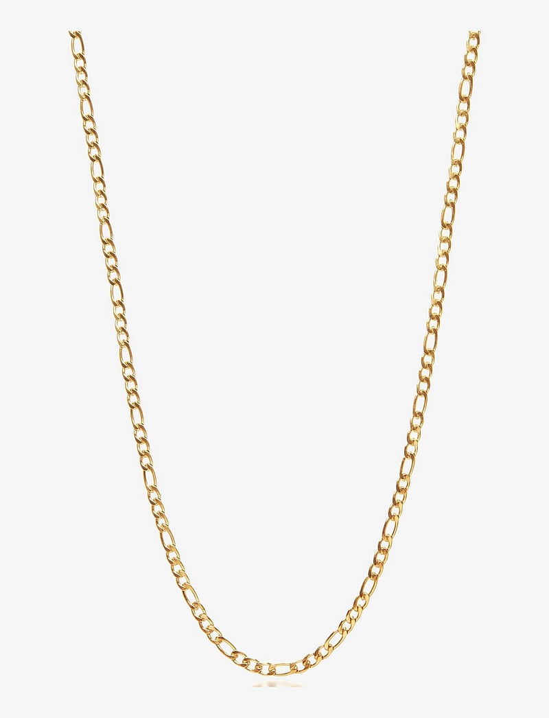 Nialaya - Men's Gold Figaro Chain in 3mm - halsketten - gold - 1