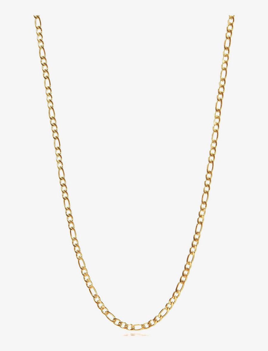 Nialaya - Men's Gold Figaro Chain in 3mm - colliers - gold - 1