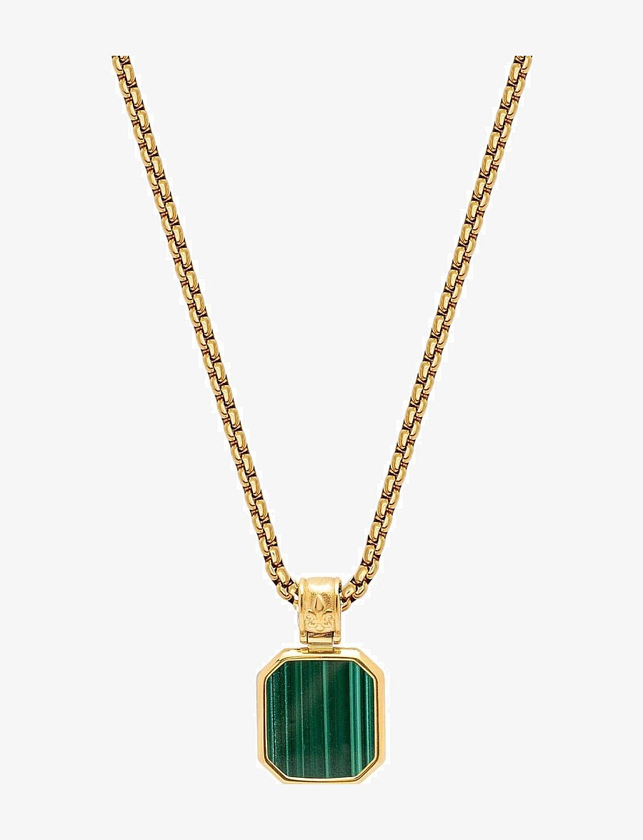 Nialaya - Necklace - necklaces - gold / green - 1