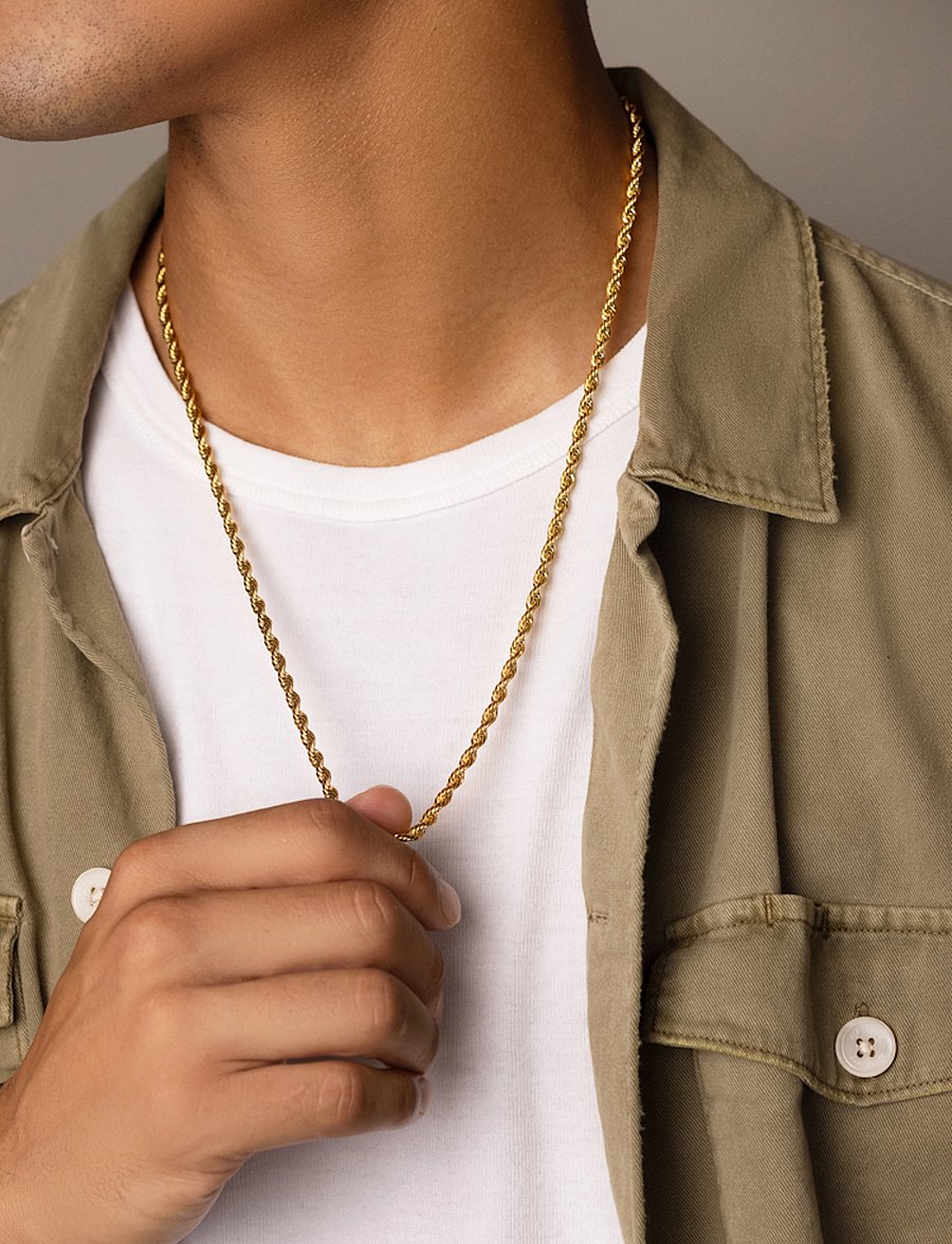 Nialaya - Gold Rope Chain - kaelakeed - gold - 3