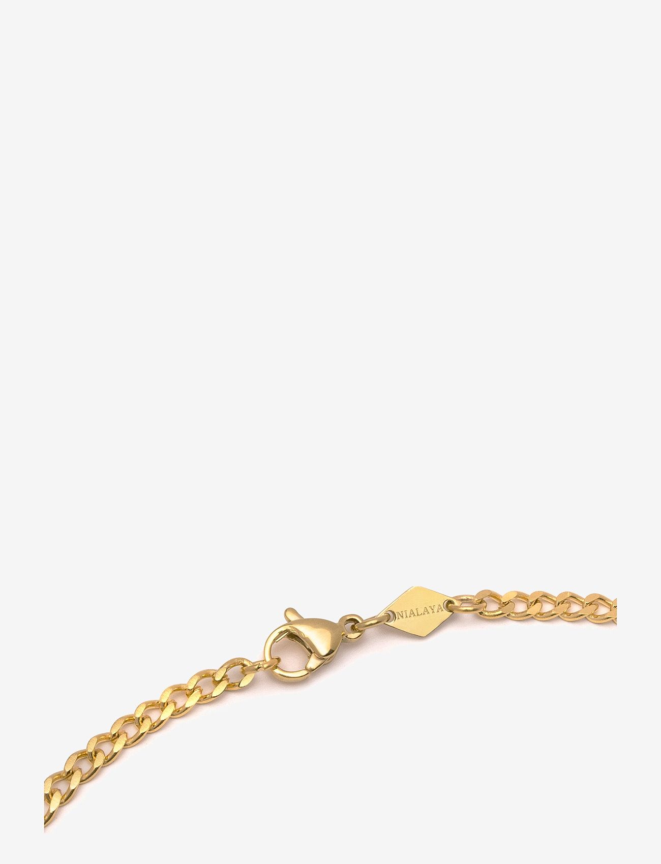 Nialaya - Men's Gold Necklace with Crucifix Pendant - kaelakeed - gold - 3