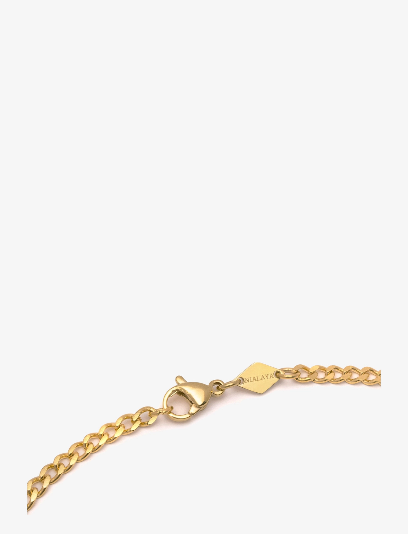 Nialaya - Men's Gold Necklace with Crucifix Pendant - colliers - gold - 3