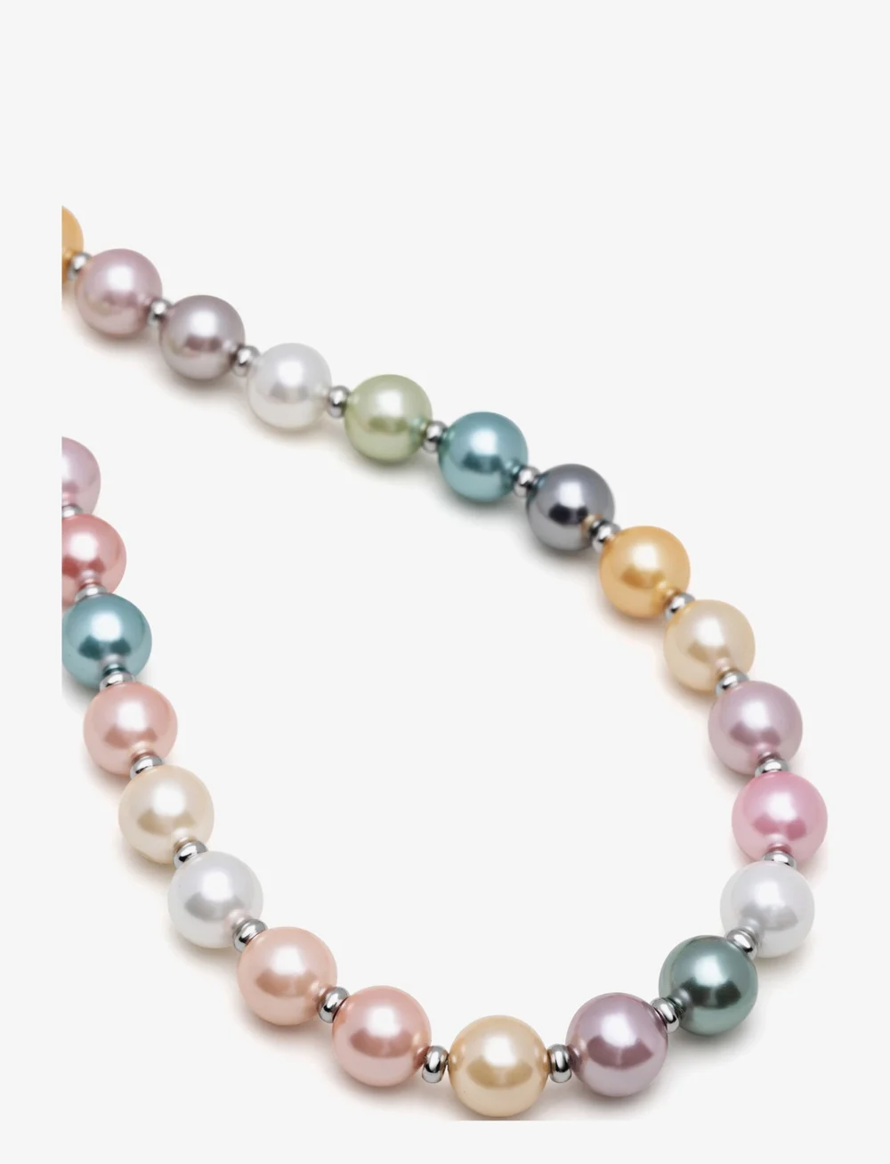 Nialaya - Pastel Pearl Necklace with Silver - halsketten - multi - 2
