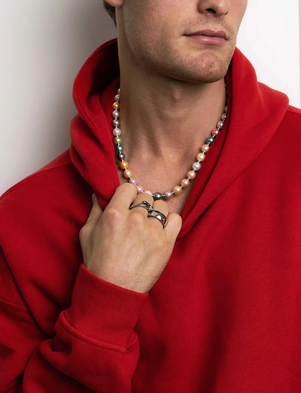 Nialaya - Pastel Pearl Necklace with Silver - halsketten - multi - 3