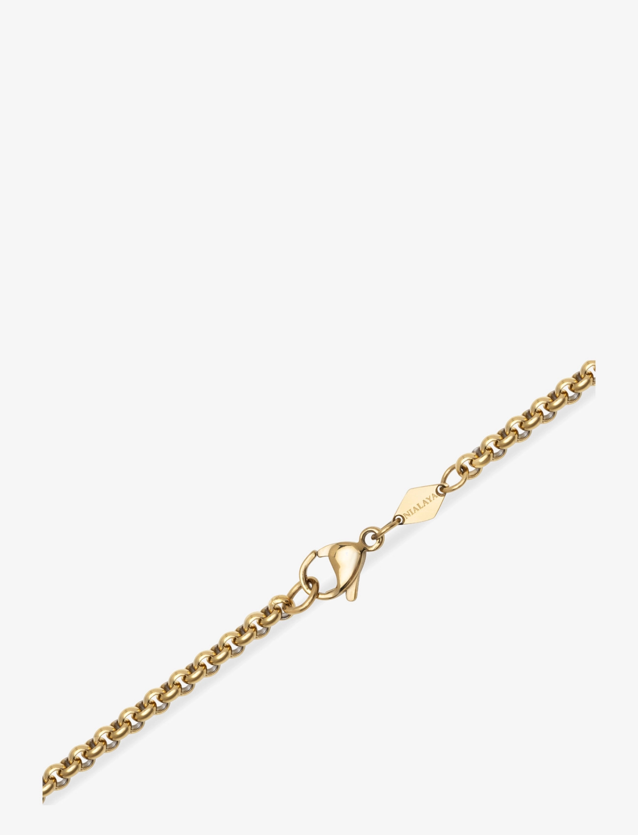 Nialaya - Gold Necklace with Green CZ Square Pendant - gold / green - 2