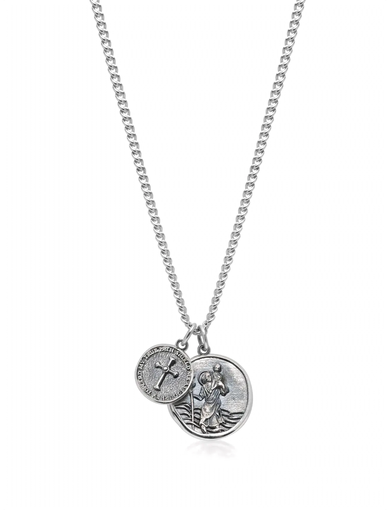 Nialaya - Saint Christopher Double Medallion - silver - 1