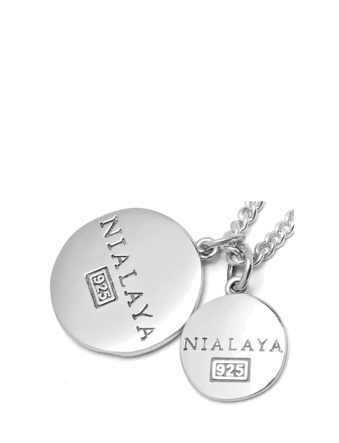Nialaya - Saint Christopher Double Medallion - silver - 3
