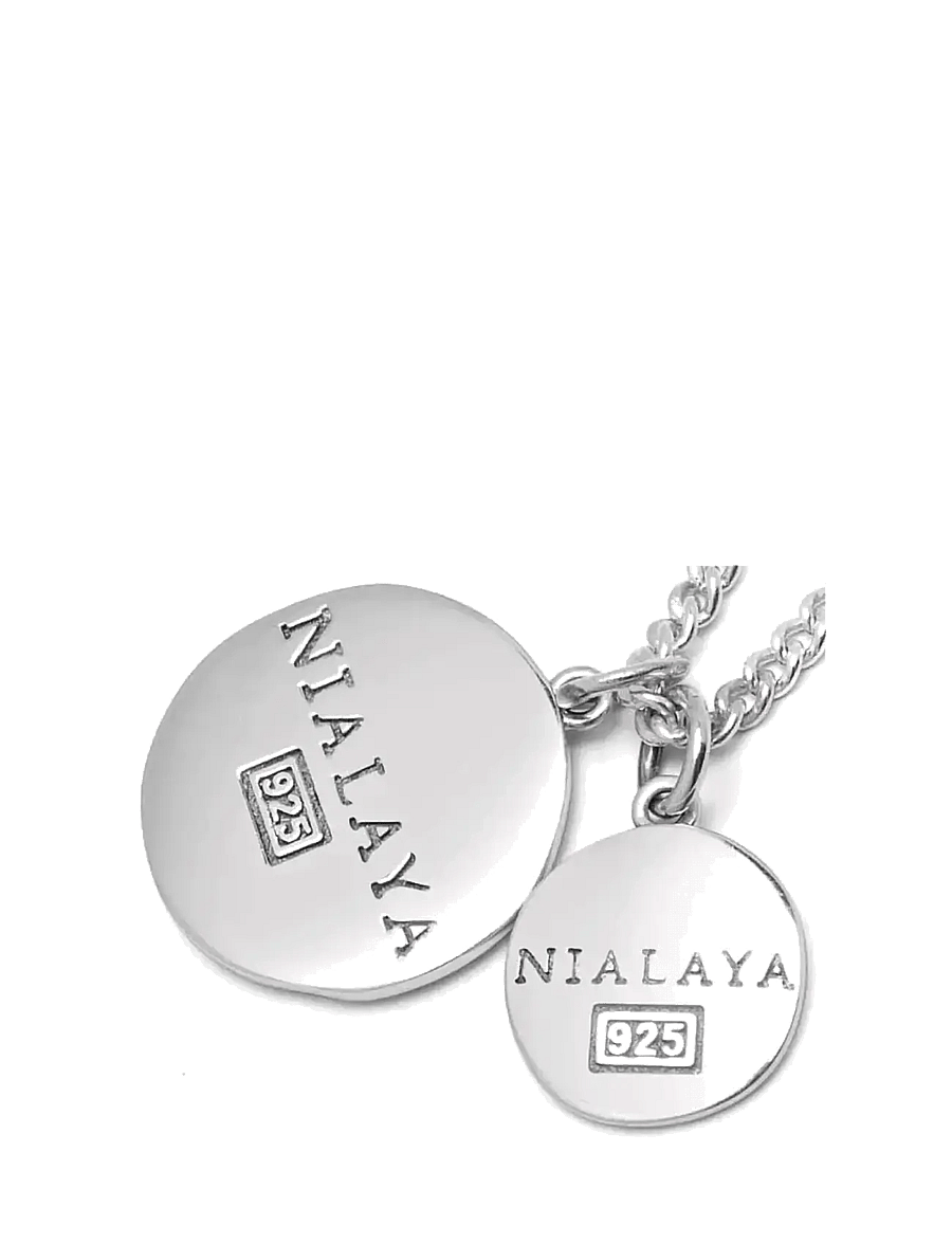 Nialaya - Saint Christopher Double Medallion - kettingen - silver - 3
