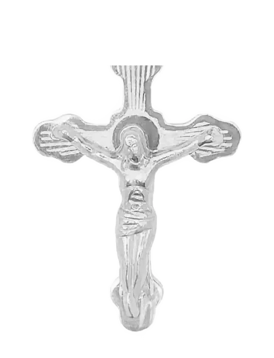 Nialaya - Necklace with Crucifix Pendant in Silver - kettingen - silver - 2