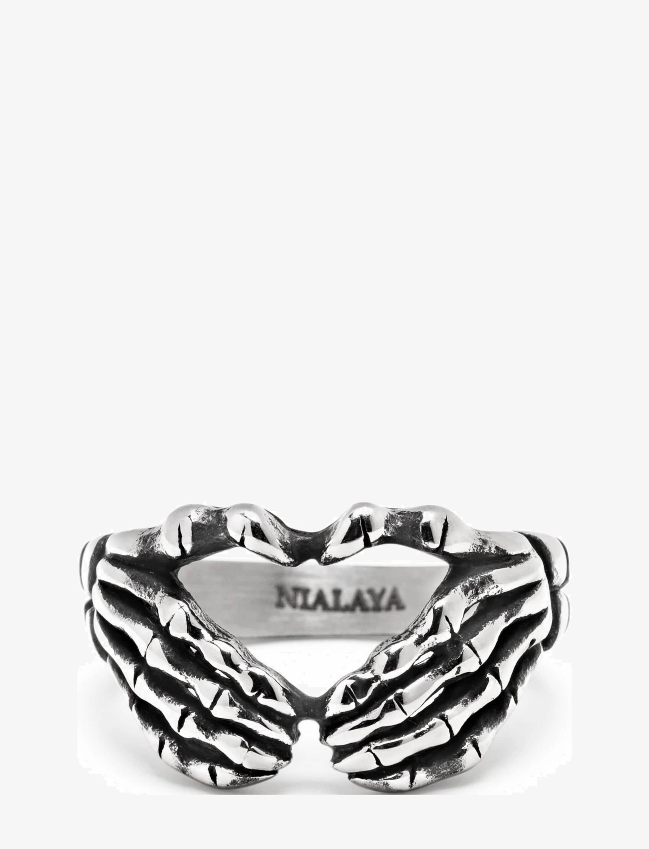 Nialaya - Men's Vintage Skeleton Ring - ringe - silver - 2