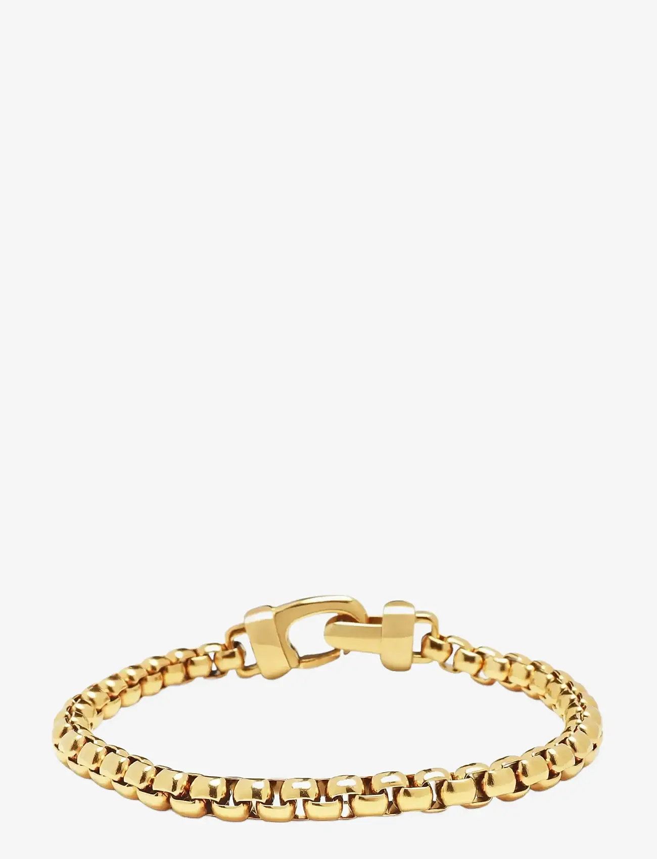 Nialaya - Gold Box Chain Classic Bracelet - armband - gold - 1