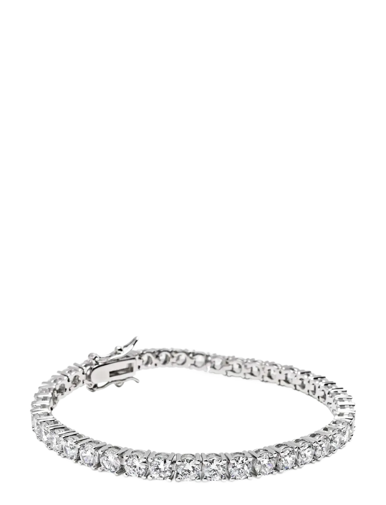 Nialaya - Tennis Bracelet with Silver - armbånd - silver - 2