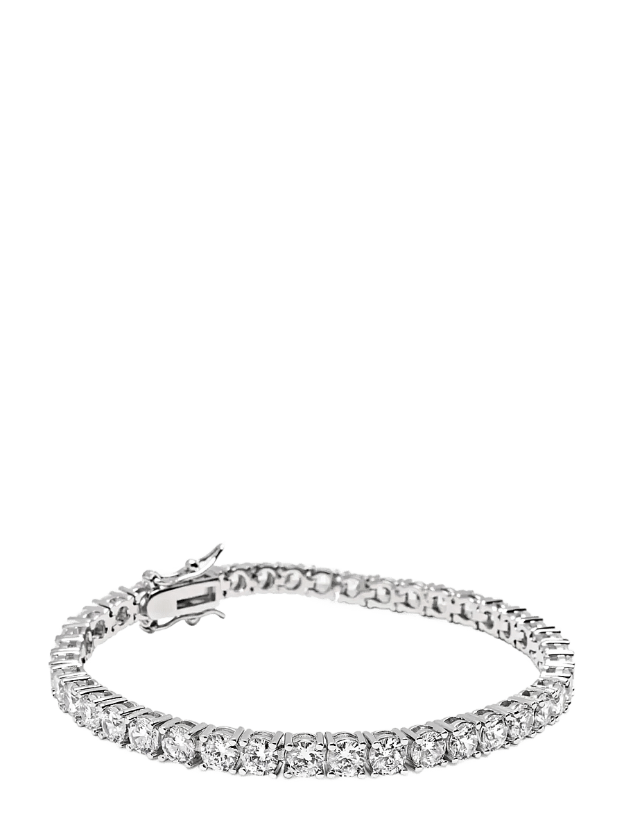 Nialaya - Tennis Bracelet with Silver - armbänder - silver - 2