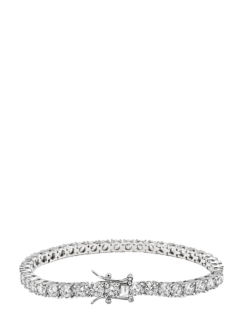 Nialaya - Tennis Bracelet with Silver - armbänder - silver - 3